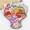Serie YunnanAtracciones Culturales y Creativas ÚnicasXishuangbannaCiudad TurísticaSouvenirImanes de Refrigerador de Madera
