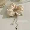 Goma para el pelo de lazo para mujer, no tira del pelo, lirio de los valles, goma de pelo de intestino grueso, tacto de alta gama, para moño, elástico para el pelo, cuerda para el pelo, accesorio para el pelo