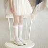 Calcetines de Media Caña para Niñas Verano Calcetines Finos de Algodón Calcetines de Princesa de Encaje Blanco para Niños Medias de Malla Cass para Bebé Niña