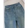 Jeans Rectos Elegantes de Cintura Media-Alta Ajustados Ligeramente Acampanados para Mujer, Nueva Colección Primavera y Otoño, Estilo Nuevo para Todas las Estaciones