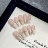 Unhas de Arte Rykarman Original Pure Hand-Wearing Gradiente Olho de Gato Sorriso Francês Champanhe Pequeno Diamante All-Match Branco Luz Luxo
