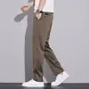 Pantalones deportivos para hombre WILLIAMPOLO, pierna ancha primavera/verano, pierna recta, transpirables, versátiles, con caída, resistentes a las arrugas, pantalones largos casuales