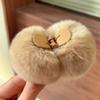 [Linda horquilla con bolita de pelo] Pinza para el pelo de conejo Rex real, otoño e invierno, celebridad de Internet, pinza pequeña de peluche, accesorios para el cabello con pinza lateral