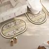 Tapete Absorvente para Chão de Banheiro, Tapete Antiderrapante de Diatomita, Tapete em Forma de U para Vaso Sanitário, Capacho para Entrada de Banheiro