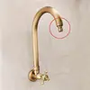 Torneira de Parede de Cobre Estilo Antigo Transfronteiriça, Abertura Rápida de 1/2 Polegada, Água Fria Única, Dobrável, para Uso na Cozinha e ao Ar Livre