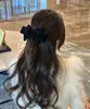 Estilo Igual ao de Xu Yan Diário Veludo de Alta Qualidade com Laço ~ Grampo para Parte de Trás da Cabeça Feminina Acessórios de Cabelo, Presilha Lateral para Menina Mola