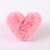Pelota de Peluche Corazón de Melocotón Creativa Material Hecho a Mano para Bricolaje Pelota de Peluche de Imitación Bolsa para Llaves Accesorios de Joyería Colgante de Peluche con Forma de Corazón