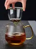 Tetera de Vidrio, Resistente a Altas Temperaturas, Engrosada, con Separación de Té y Agua, para Uso Doméstico, Nuevo Modelo 2026, Alto Borosilicato, Tetera Pequeña con Flores, Juego de Té