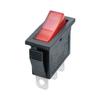 Interruptor de balancim vermelho KCD3 3 pinos 2 posições sem luz, preto, para impressão