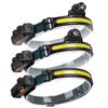 Nueva Linterna Frontal COB de Alta Intensidad Mini Montada en Cabeza para Correr Zoom Telescópico Recargable Sensor de Luz para Correr de Noche Luz de Pesca