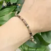 Pulseira Versátil Unisex Europeia e Americana Transfronteiriça Linha Preta Faixa Vermelha Pedra Dourada Disco Fecho Lagosta Corrente de Extensão Atacado