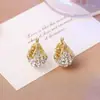 Pendientes de Moda Exquisitos Estilo Francés Diseño de Nicho Versátiles Pendientes de Cesta Accesorios para Orejas Elegantes de Gama Alta