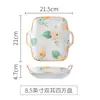 Vajilla de Cerámica Zhi Qiu Plato de Celebridad de Internet Tazón Plato de Mesa para el Hogar Tazón de Sopa de Alta Apariencia Tazón de Arroz Cuchara Juego de Tazones Pequeños Frescos para Postre