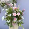 Flores Artificiais em Estilo Floresta, Arranjos de Flores de Chão Rosas, Orquídeas Phalaenopsis, Cascata de Rosas, Decoração de Painel de Casamento, Arranjo Floral de Corredor
