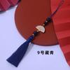 Lingzhenxin Abanico Blanco con Borlas para Orejas Colgante con Orejas Hanfu Antiguo, Colgante para Cheongsam, Accesorios para Teléfono Móvil, Colgante Pequeño