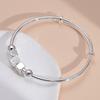 Pulsera de plata pura 9999 plata esterlina fortuna palabra de la suerte nicho Dios de la Riqueza pulsera de plata maciza buena suerte nuevo regalo para novia