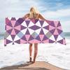 Fabricante Venta al por Mayor Serie Geométrica Toalla de Playa Microfibra Estampada Versátil Toalla Cuadrada Vacaciones de Playa Natación Toalla de Baño