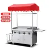 Carrito de Snacks Multifuncional Móvil para Mercado Nocturno, Brochetas Fritas, Puesto de Calamares a la Plancha Comerciales, Tofu Apestoso, Comida Frita, Carrito de Teppanyaki