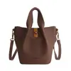 Bolsa de Mão Tipo Balde Simples e Versátil para Mulheres, Novo Modelo Primavera 2026, Textura de Alta Qualidade, Bolsa de Ombro Transversal Casual Retrô