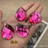 Acrílico Colorido Malla de Gota de Agua Fondo Plano Doble Agujero Cosido a Mano Pedrería 30x40mm Accesorios para Ropa Gemas Decorativas