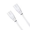 Cable de enchufe T8 al por mayor cola de 8 palabras 0.3 mm² 2 hilos cabeza única semi-pelado cable de alimentación personalizado para lámpara LED integrada T5