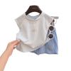 Conjunto de Colete de Verão para Meninos, Nylon com Sensação de Gelo Secagem Rápida Malha Respirável Sem Mangas Conjunto Dopamina de Verão para Meninas