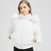 Novo modelo de inverno para comércio exterior transfronteiriço: casaco de algodão casual versátil com gola de pele, jaqueta curta de algodão quente com capuz, peça de outer wear moderna e espessa