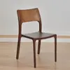 Silla Nórdica de Nogal Transfronteriza, Silla Shuke, Silla de Oficina de Ocio para el Hogar, Silla de Comedor Simple de Madera Maciza con Respaldo para Hotel Café