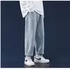 Pantalones vaqueros holgados de pierna ancha informales para hombre, de marca de moda japonesa, estilo retro, de talla grande, para primavera y otoño