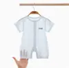 Ropa de Verano para Bebé, Clase A, Mameluco sin Costuras de Manga Corta para Bebé, Algodón Puro, Delgado y Transpirable, Traje Unisex para Gatear