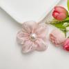 Rede Coreana Estampada Diamante Costurada à Mão Flor de Cinco Pétalas Flor de Pérola Laço Acessório de Cabeça DIY Bolsas, Sapatos, Meias e Acessórios de Vestuário