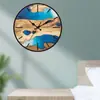 Nuevo Reloj de Pared Acrílico Simple Estilo Chino Reloj con Textura de Madera para Sala de Estar Decorativo Moda Reloj Silencioso