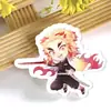Demon Slayer: Kimetsu No Yaiba Broche de Acrílico Desenho Animado Periférico Insígnia de Estudante Coração de Menina Acessórios para Bolsa Pingente Patch