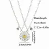 Venta transfronteriza simple flor costura magnética collar margarita collar para amigas collar de aceite femenino fabricantes al por mayor