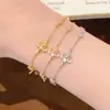 2026 Nuevo Exquisito Pulsera de Flor de Lirio con Pedrería Cepillada para Mujer, Accesorio de Mano Versátil de Alta Gama Estilo Vintage