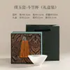 Taza de té de porcelana fina, taza de té de porcelana blanca Dehua, taza de té, taza cónica, taza de aroma, taza de calabaza, taza de té individual en caja de regalo