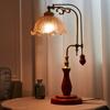 Lámpara de Mesa para Lectura Estilo Americano Vidrio Artístico Estudio Dormitorio Mesita de Noche Estilo Europeo Casa de Huéspedes Lámpara de Mesa