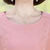 Roupas de Verão para Mãe Jovem Conjunto Casual 50 anos Meia-idade Temperamento Camiseta que Rejuvenesce Top Plus Size para Mulheres de Meia-idade