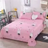 Sábanas de sarga gruesa hipoalergénicas ropa de cama individual para dormitorio estudiante cómoda sin bolitas fabricante de sábanas venta al por mayor