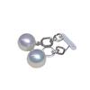Accesorios de perlas de bricolaje S925 placa ligera de plata esterlina pendientes elegantes hechos a mano soporte vacío joyería de plata pendientes de moda Soporte de plata