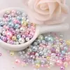 4/6/8/10mm Agujero Recto Perla de Imitación Redondas de Colores Materiales para Cuentas Hechas a Mano Pulsera Collar Accesorios para el Cabello Accesorios DIY