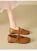 Sapatos Mary Jane de Pele de Ovelha com Solado Macio, Sapatos Pequenos de Couro, Sapatos Baixos, Sapatos Individuais Femininos de Boca Rasa, Sapatos Casuais Novos Outono 2026, Mocassins