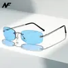 Gafas de sol sin montura estilo Jennie Y2K Hot Girl, Gafas de sol de verano de moda transfronterizas, Gafas de sol personalizadas con protección solar