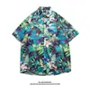 Camisa Floral Hawaiana Verano Camisa para Hombre Holgada Casual Manga Corta Elegante Camisa para Vacaciones en la Playa