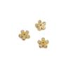Suporte para flores com zircônia incrustada em ouro 14K que preserva a cor, suporte para floco de neve, acessórios para pulseira de contas artesanais faça você mesmo