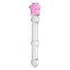 Linda Varita de Hada con Garra de Gato Dildo de Vidrio Varita de Masturbación Transparente de Cristal Tapón Anal para Mujeres Productos para Adultos