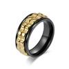 Anillo Descompresor de Engranaje Giratorio de Comercio Electrónico Transfronterizo Anillo para Aliviar la Ansiedad Diseño de Nicho de Lujo Ligero Acero de Titanio Joyería de Mano