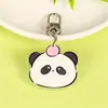 Chaveiro de Panda Fofo de Desenho Animado Chaveiro Comendo Bambu Pingente de Mochila de Estudante Enfeite Pendurado Decorativo DIY Acessório de Acrílico