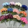 Paquete de 54 Piezas de Flor de Hortensia Artificial Paleta de Hortensia Boda Ramo Retro de Tela de Hortensia Color Otoño Hogar Exportación