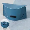 Taburete Plegable de Plástico Pequeño para Viaje al Aire Libre Tren Portátil Ultra Delgado Tipo Papel Taburete Bajo para Adultos Uso en Casa